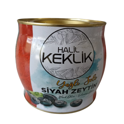 Halil Keklik Yağlı Sele Siyah Zeytin XL Teneke 1.8kg